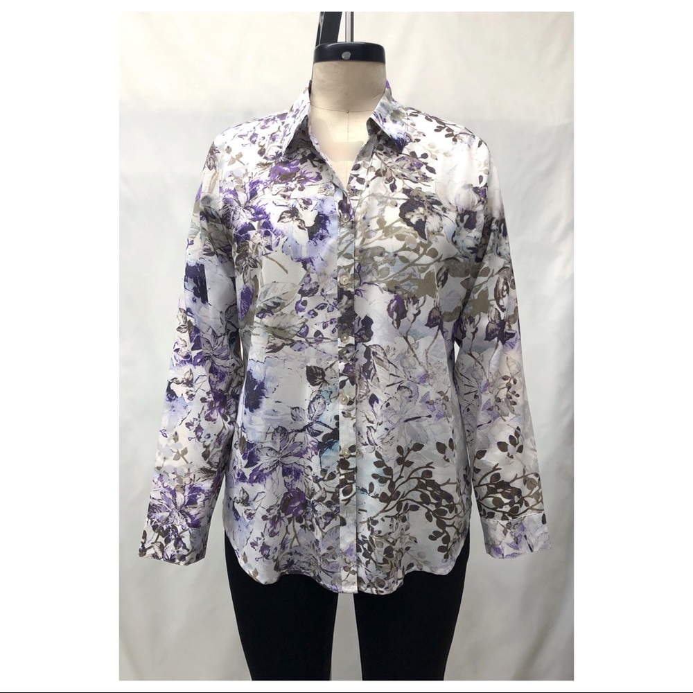 Chico’s Multicolor Floral Print Blouse - Picture 1 of 14